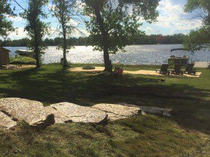 Riverfront patio